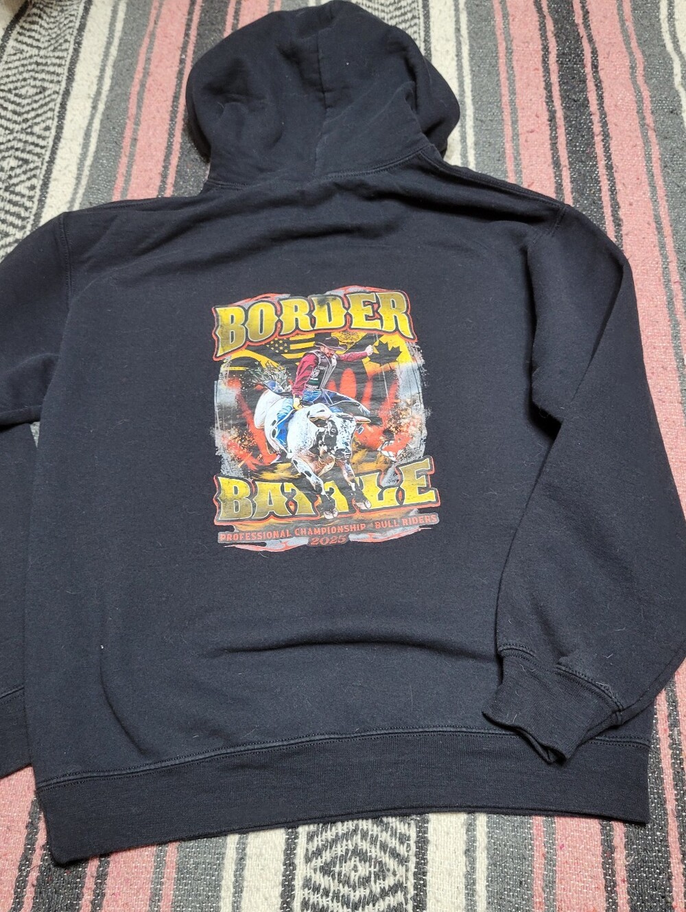 pcb border battle bull riding hoodie